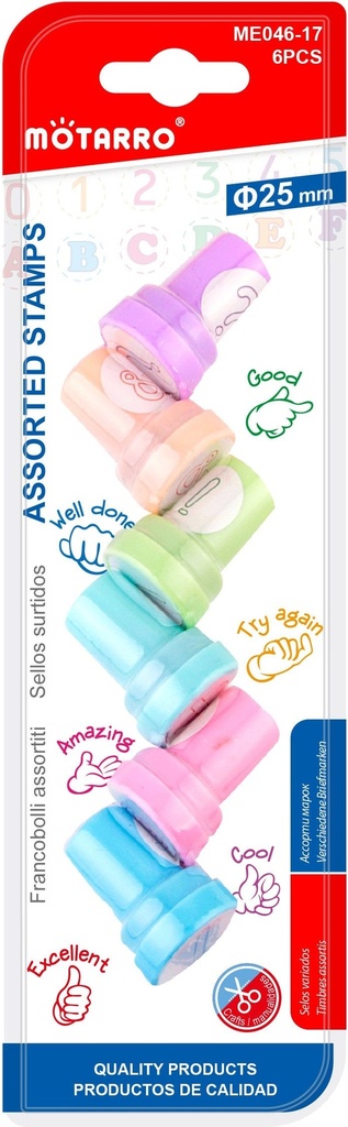 Stamps for Kids Set of 6pcs, Motivational Symbol Series