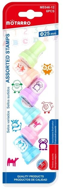 Stamps for Kids Set of 6pcs, Emoji Series