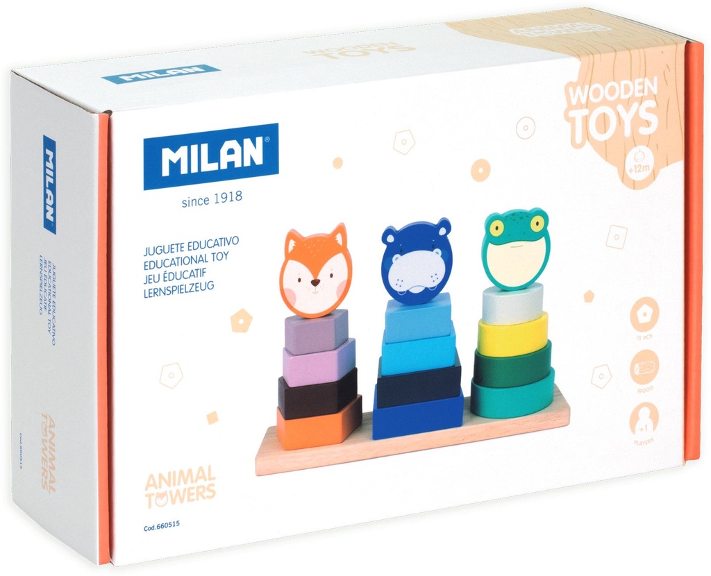 'Animal Towers' stacking wooden educational toy