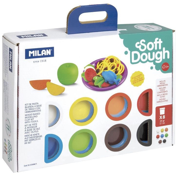 Dough Soft, 59G, Kit 8 Cans, With Tools 'Cooking Time'