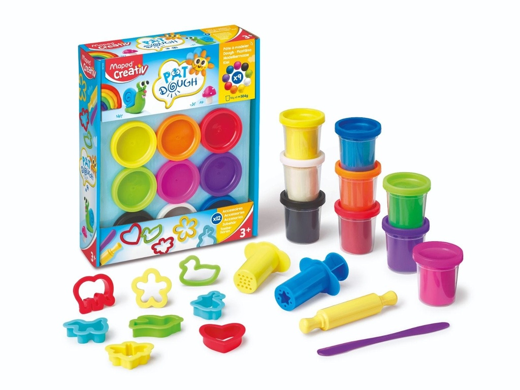 Creativ Modelling Dough 9 Colors+12 Accs