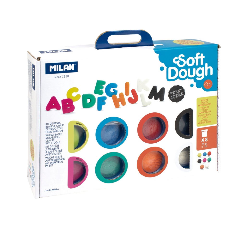 Dough Soft Kit of 8 "Lots Of Letters" Case