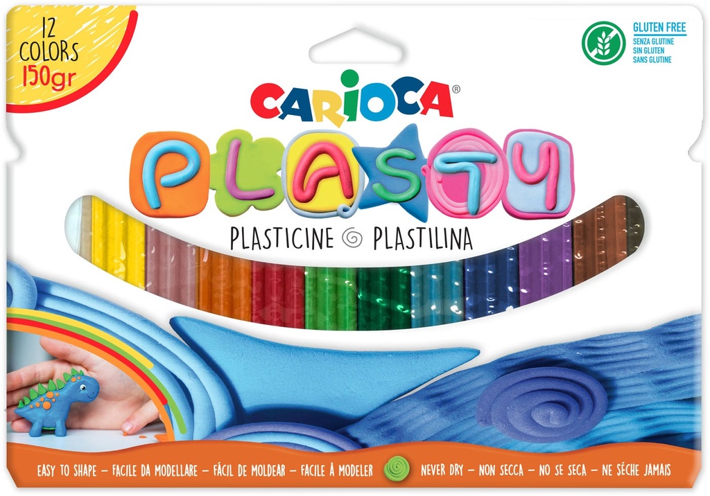 Plastilina 150g, Set of 12pcs, Carioca