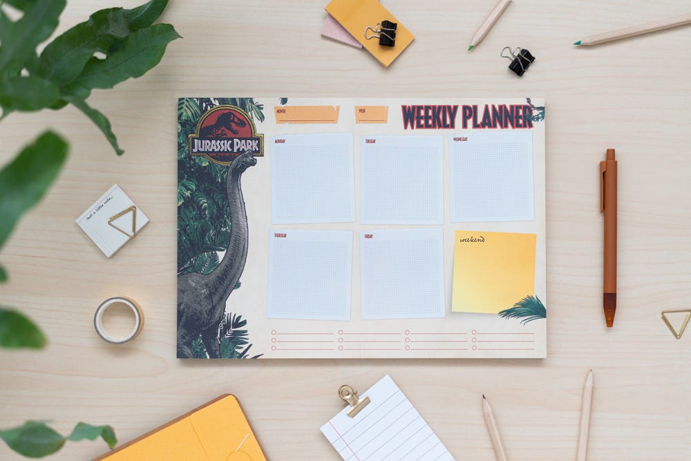 Jurassic Park A4 Weekly Planner