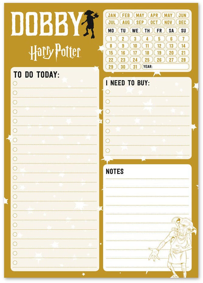 Notepad Harry Potter Dobby