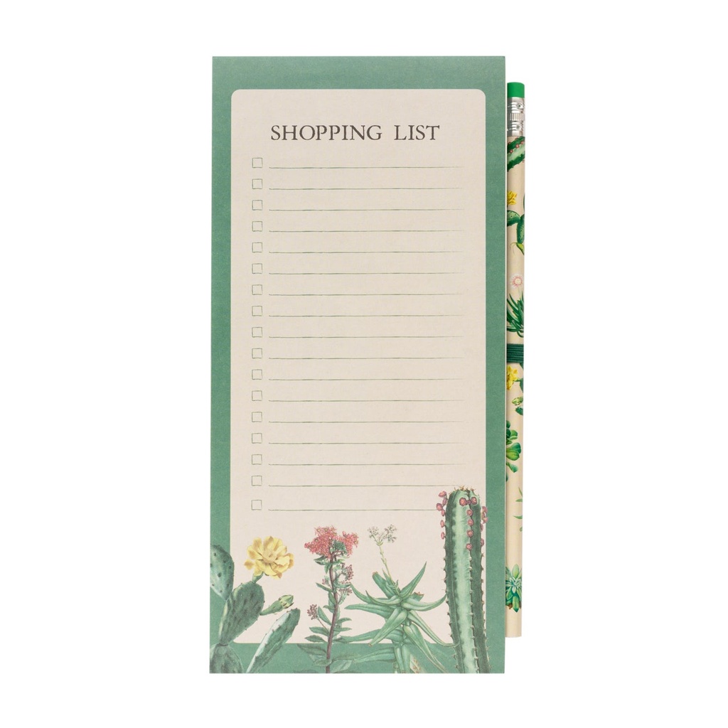 Kokonote Botanical Cacti Magnetic Notepad
