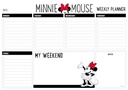 Weekly Planner Notepad A4 Minnie Mouse Rocks The Dots