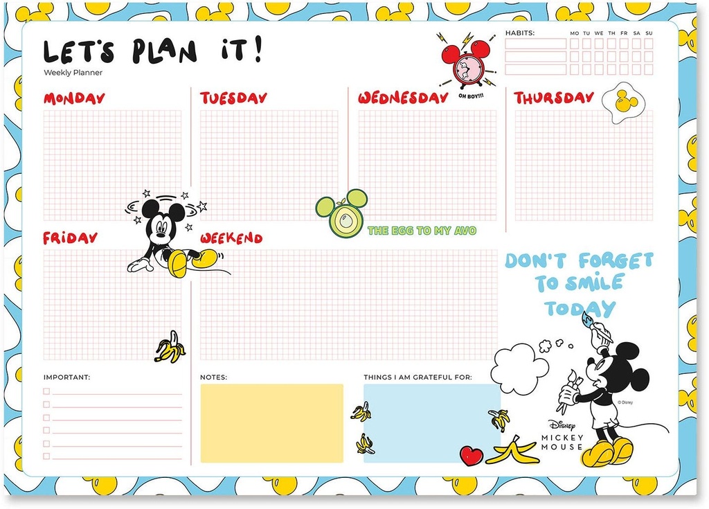 Mickey Mouse A3 Weekly Planner