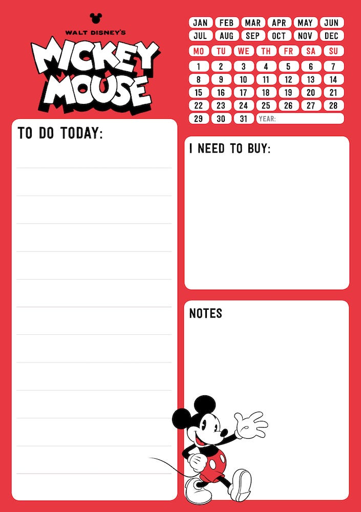 Notepad Mickey Mouse It´S A Mickey Thing