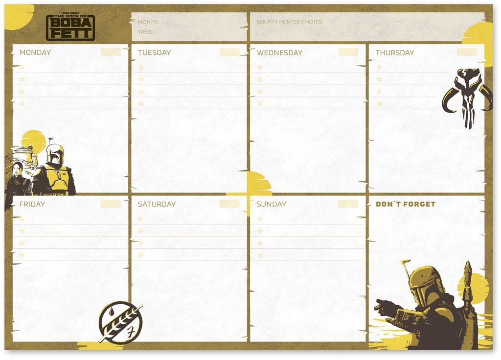 The Book Of Boba Fett A4 Weekly Planner