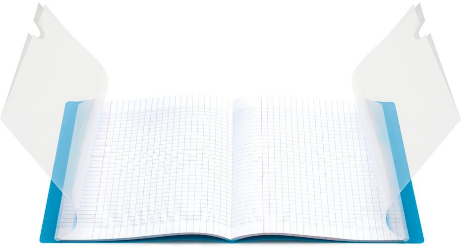 Koverbook, Stapled Transparent Polypro 10 Ass. Colours 24X32Cm 48Sh. SeyÃ¨s - Delivered In Pos Displ
