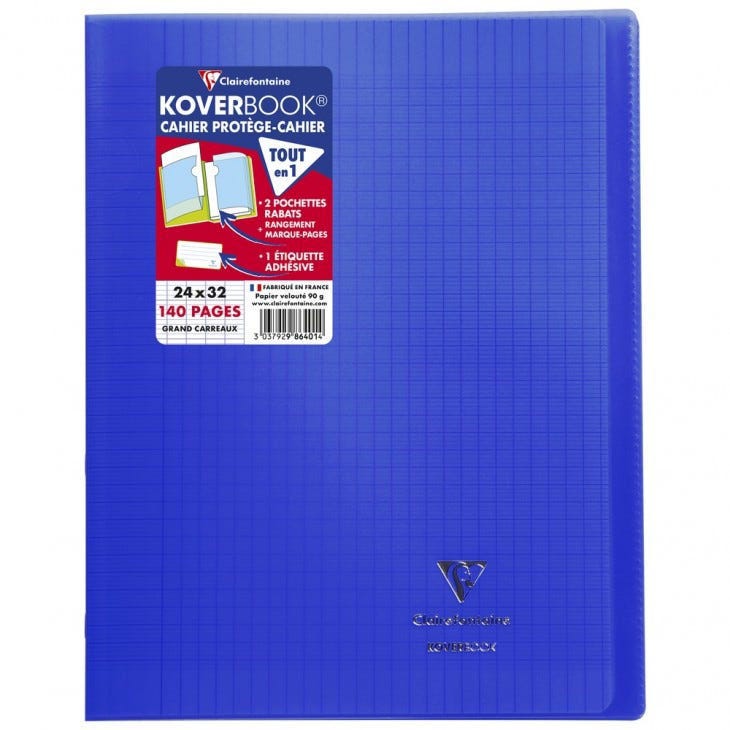 Koverbook, Stapled Transparent Polypro 10 Ass. Colours 24X32Cm 70Sh. SeyÃ¨s - Delivered In Pos Displ