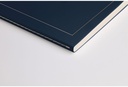 Trimphe Platinum, Deep Blue Sewn Spine Notebook A4 48 Sheets Lined 90G Ivory Paper