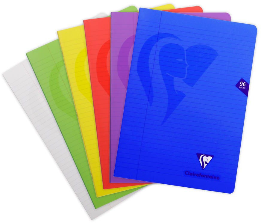 Mimesys, Polypro Stapled Notebook 21X29,7Cm 48Sh. Lined + Margin Assorted Colours