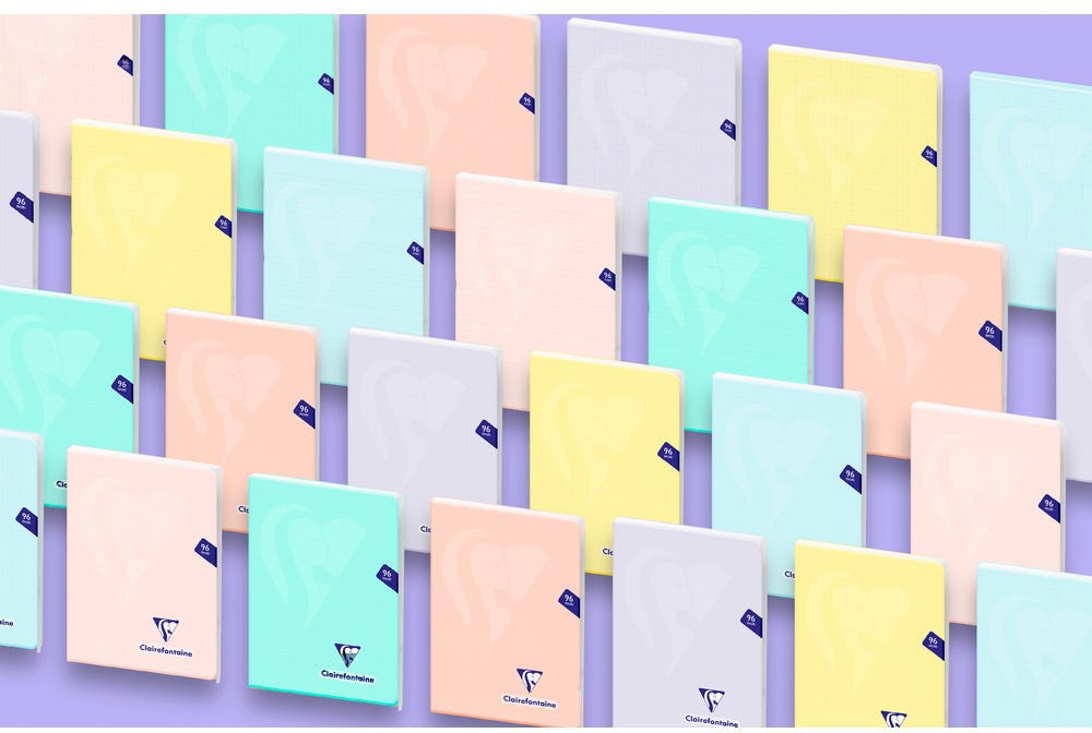 Mimesys Pastel, Polypro Stapled Small Notebook 14,8X21Cm 48Sh. Lined Assorted Colours