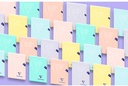 Mimesys Pastel, Polypro Stapled Small Notebook 14,8X21Cm 48Sh. Lined Assorted Colours