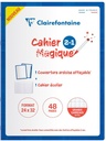 Notebook Stapled With Double Sided Dry-Erase Cover 24X32Cm 24Sh. SeyÃ¨s, "Cahier Magique"