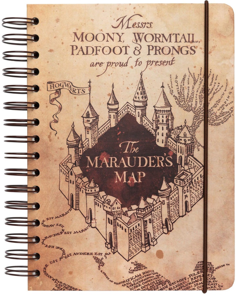 Harry Potter The Marauders Map A5 Bullet Notebook