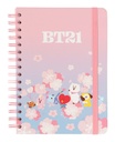 Notebook Cuaderno Tapa Forrada A5 BT21 Cherry Blossom