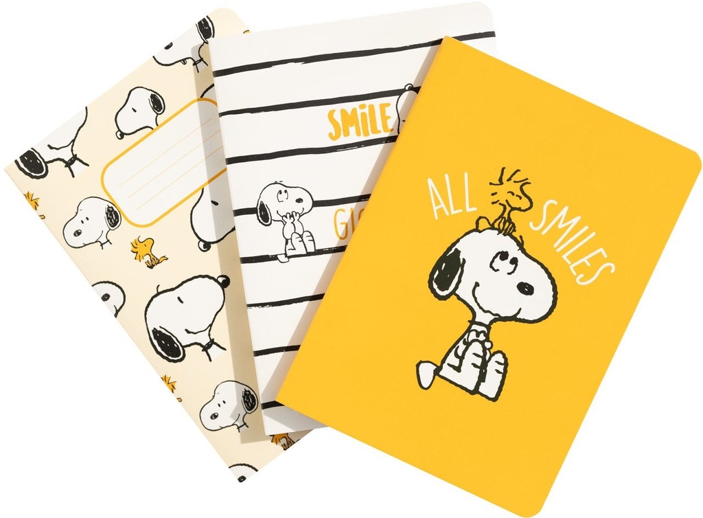 Snoopy Lazy Days Pack Of 3 A6 Notebooks