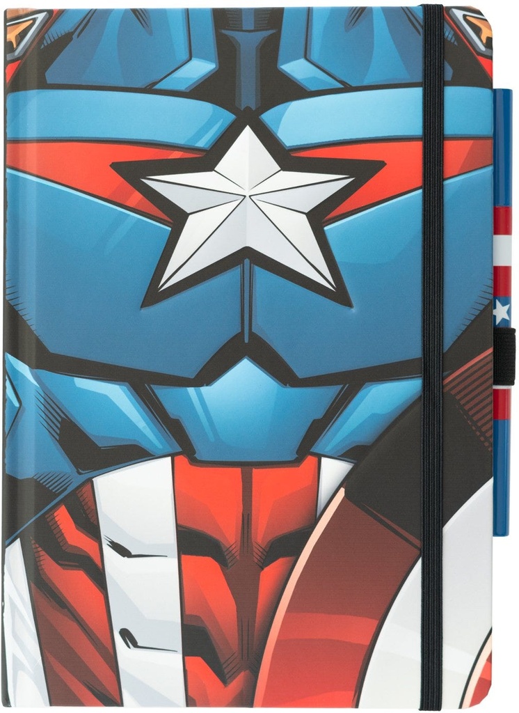 MARVEL CAPITAN AMERICA - UNIFORM A5 PREMIUM NOTEBOOK WITH PEN