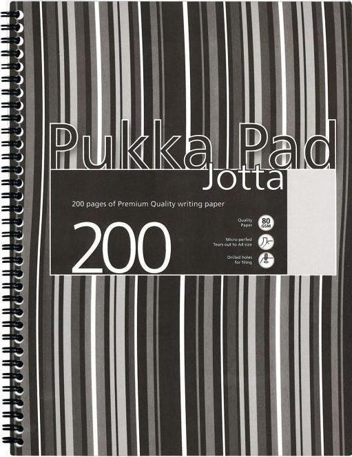 A4 Polyprop Jotta Pad Black Stripe 200 Pages Pukka Pad