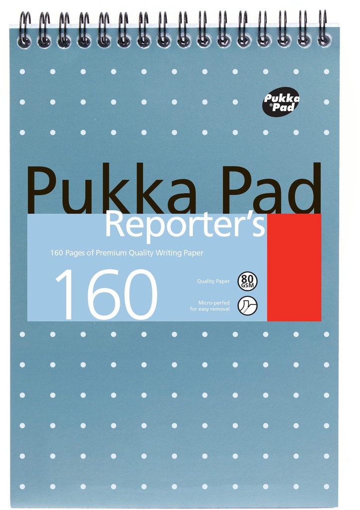 Metallic Reporters Pad 160 Pages Pukka Pad