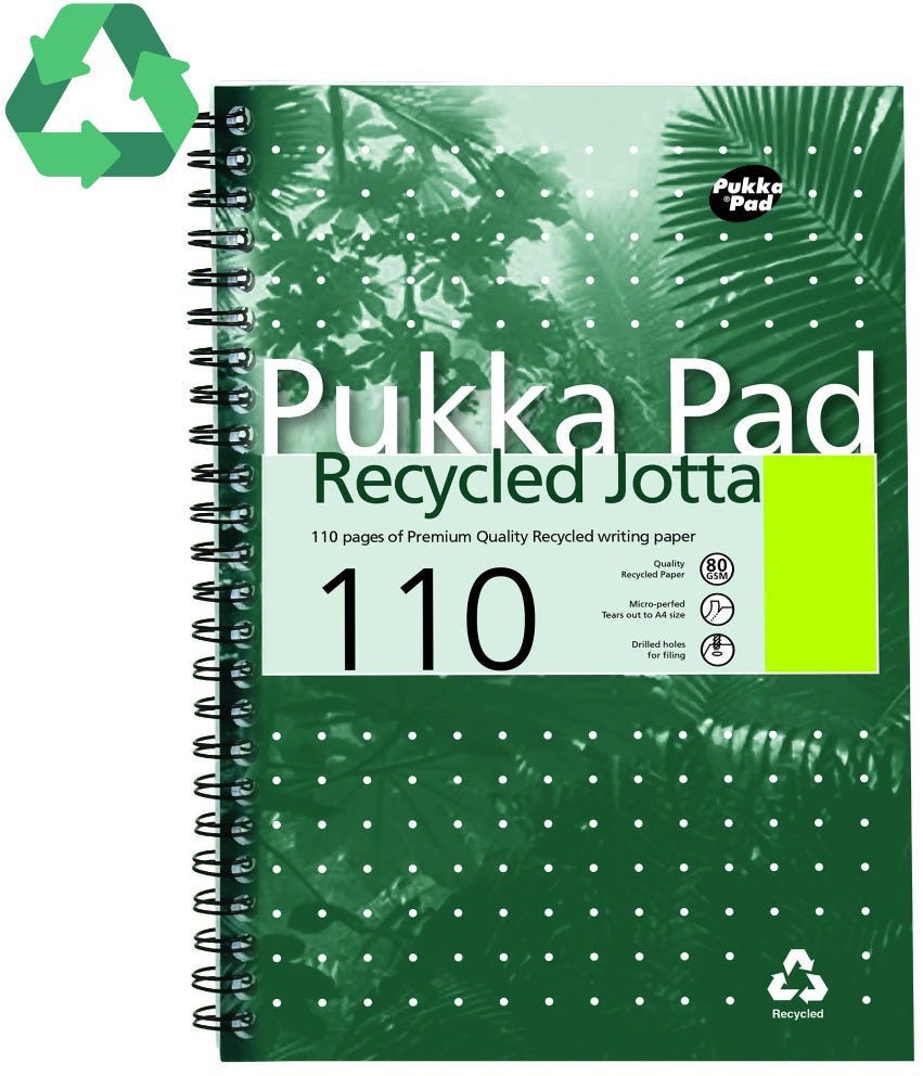 A5 Recycled Pad 110 Pages Pukka Pad