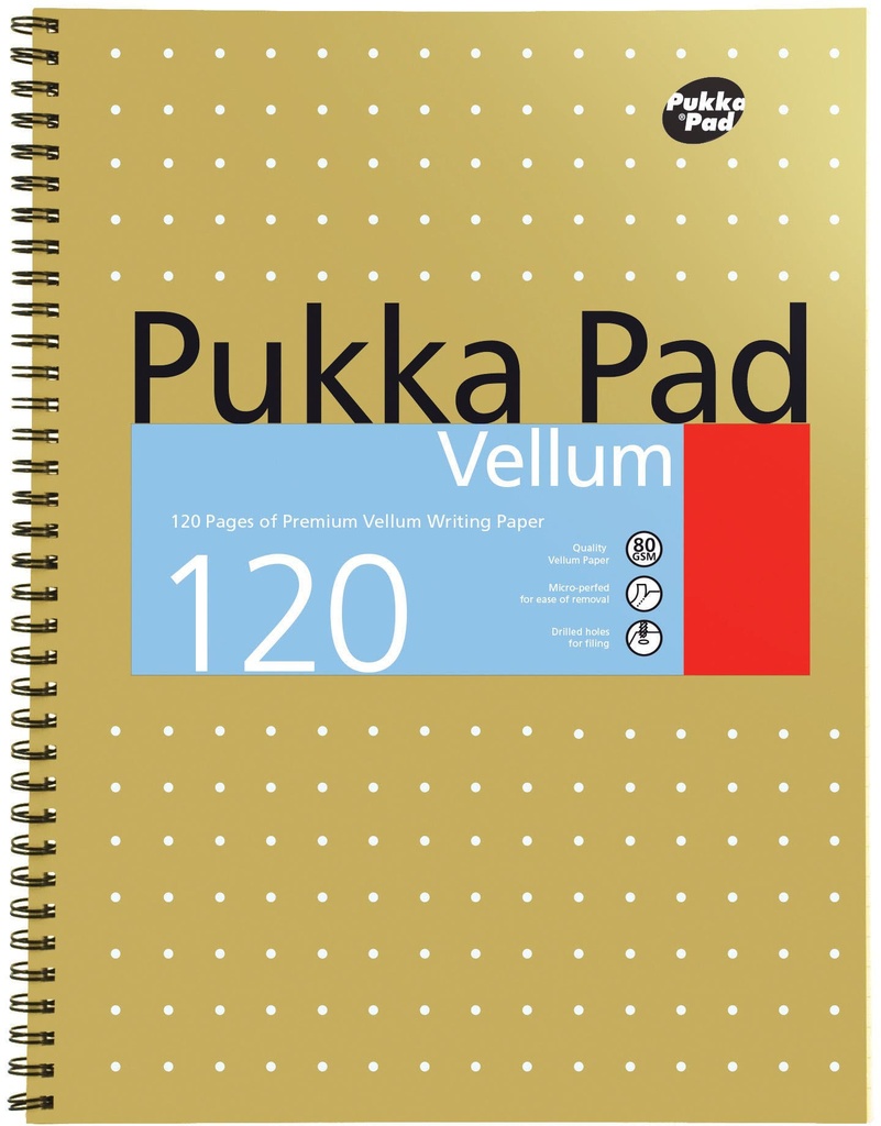 A4 Metallic Vellum Pad 120 Pages Pukka Pad