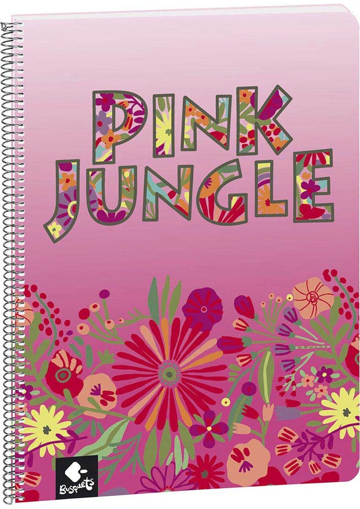 Notebook A4, Spiral, 80Page, Squared - PINK JUNGLE - 2021/2022