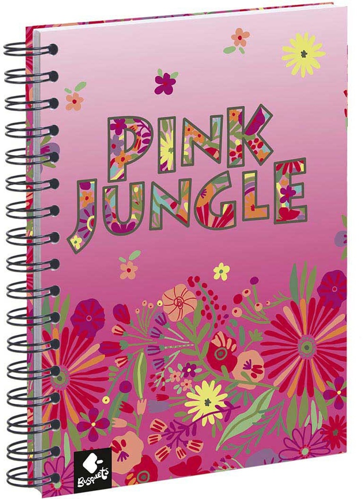 Notebook A5, Spiral, 80Page, Squared - PINK JUNGLE - 2021/2022