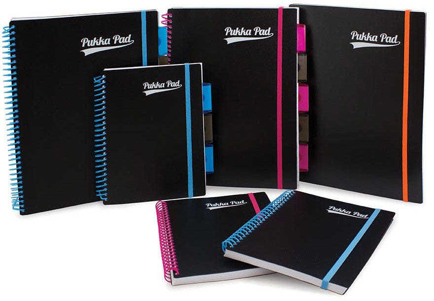 Notebook A4 Lined With Elastic Strap, 125Sh, 80Gsm, 4 Hole Punched, Spiral Pp Neon Cover