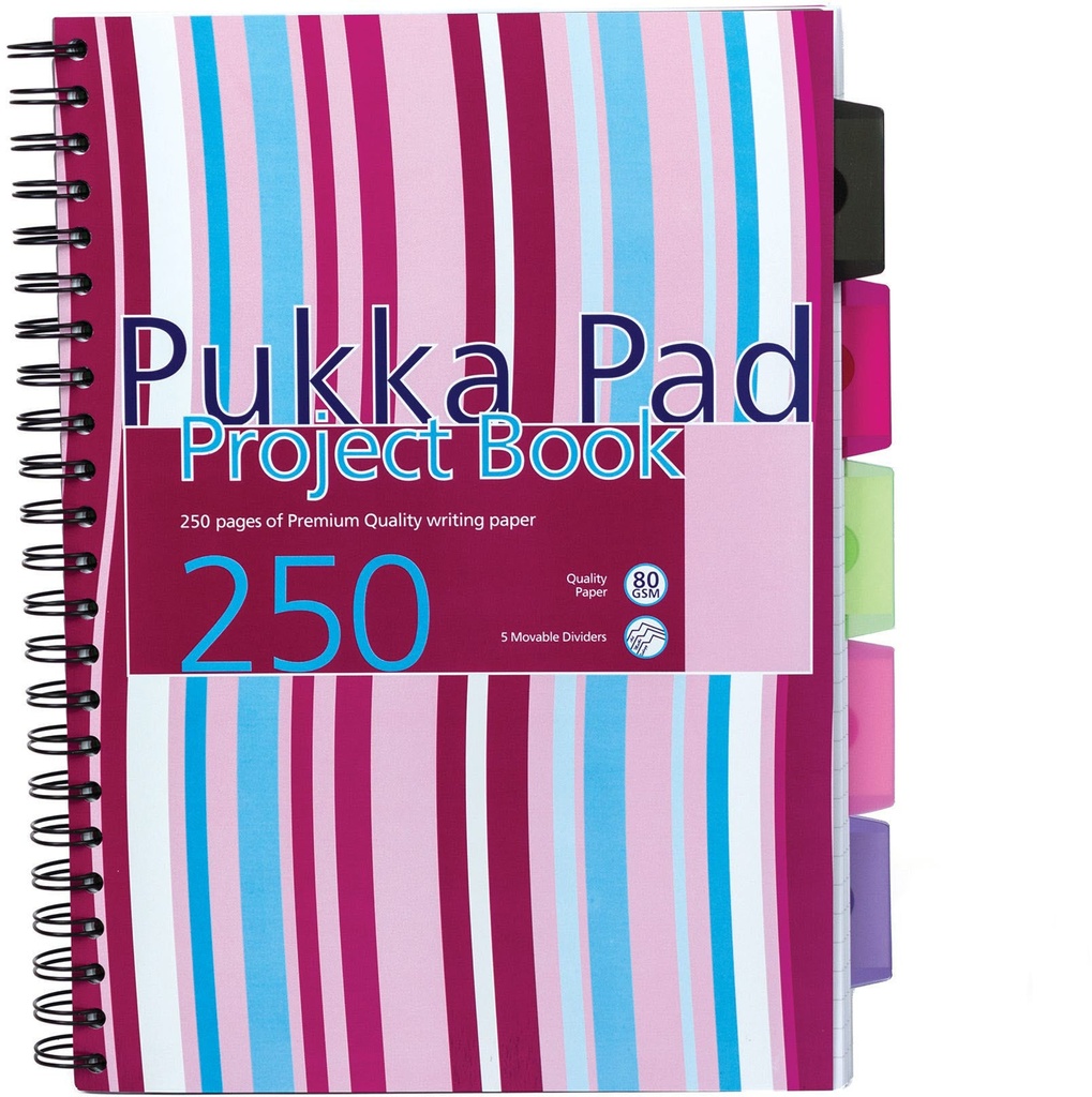 A4 Project Book - 5 Subjects 250 Pages Pukka Pad