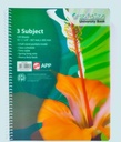 3 Subject Spiral PVC NoteBook 10.5" X 8" 120'S