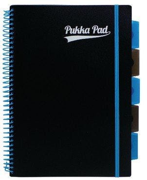 Notebook 5 Subject A4 Lined with Elastic Strap, 125SH, 80gsm, 4 hole punched, Spiral PP Neon cover