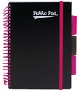 Notebook 3 Subject A5 Lined with Elastic Strap, 125SH, 80gsm, 4 hole punched, Spiral PP Neon cover
