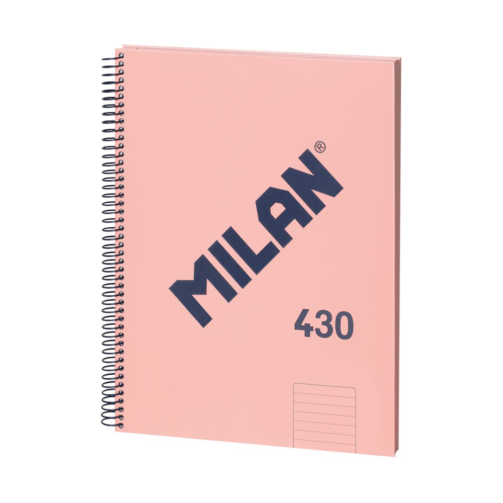 Spiral notebook, lined paper, 80 A4 sheets, 1918 series, pink