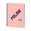 Spiral notebook, lined paper, 80 A4 sheets, 1918 series, pink