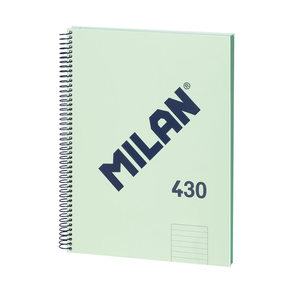 Spiral notebook, lined paper, 80 A4 sheets, 1918 series, green