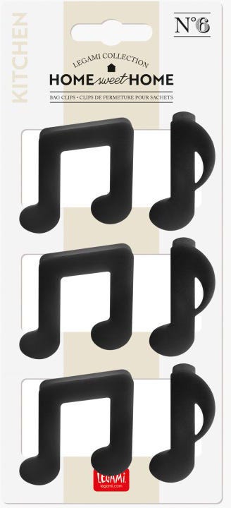 Bag Clip - Musical Notes - Set 6 Pcs