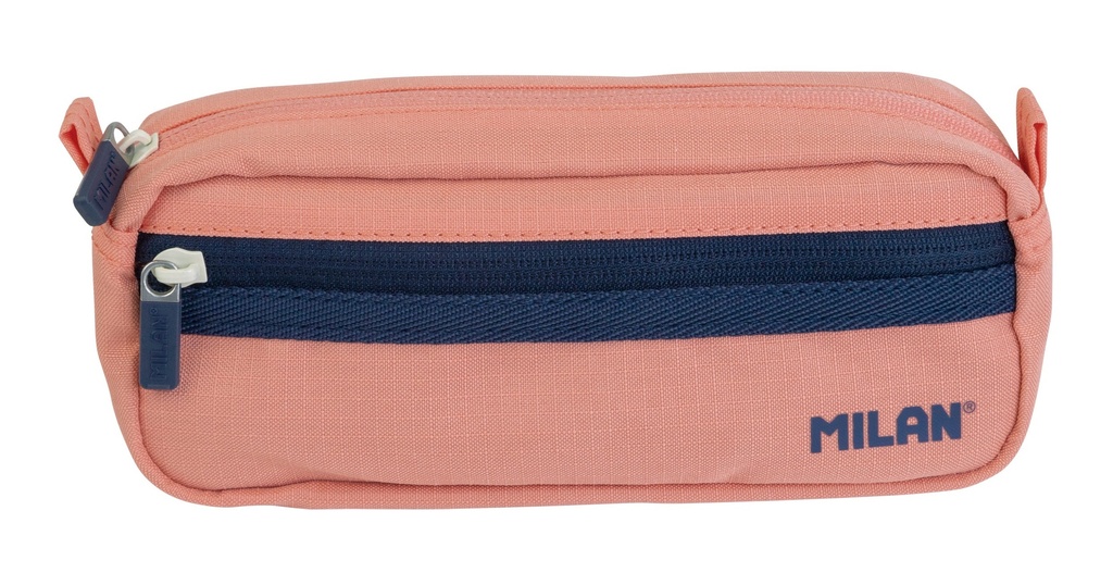 Pencil Case 2 Zipper Square S.1918 Pink