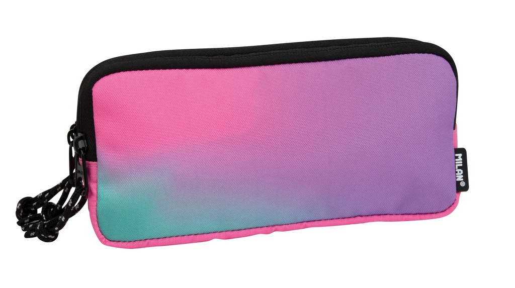 Pencil Case 3-Zipper Sunset Pink