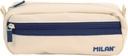 2-Zipped Rectangular Pencil Case 1918 Series, Beige