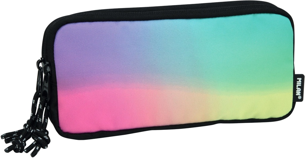 3-zip pencil case Sunset series, black