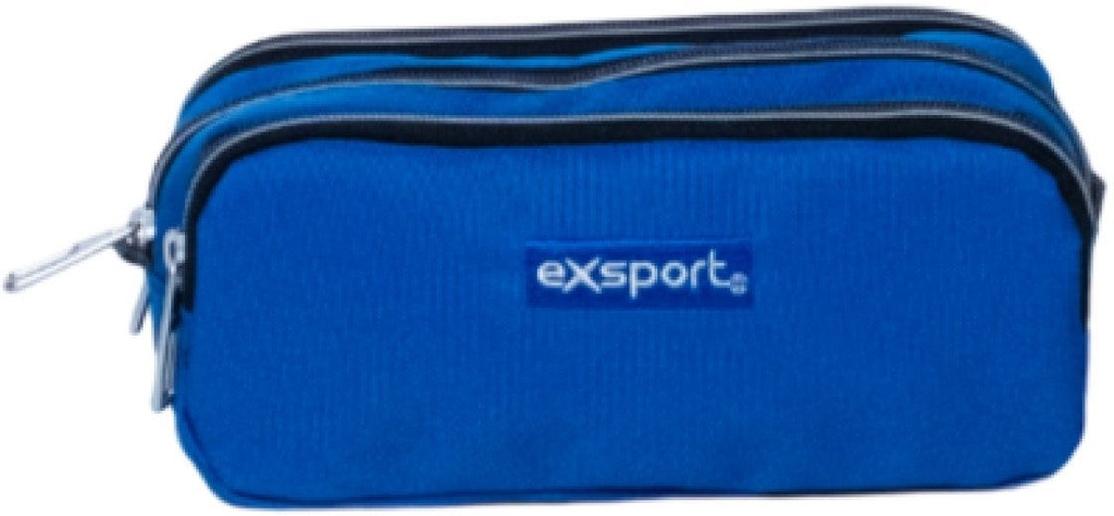 Exsport Plain Pencil Case 3 Compartments