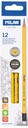 Box 12 HB triangular yellow graphite pencils with eraser