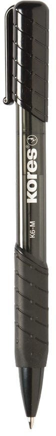 Ball Point Pen K6-M Triangular, Retractable, Softgrip, Black, Medium Tip