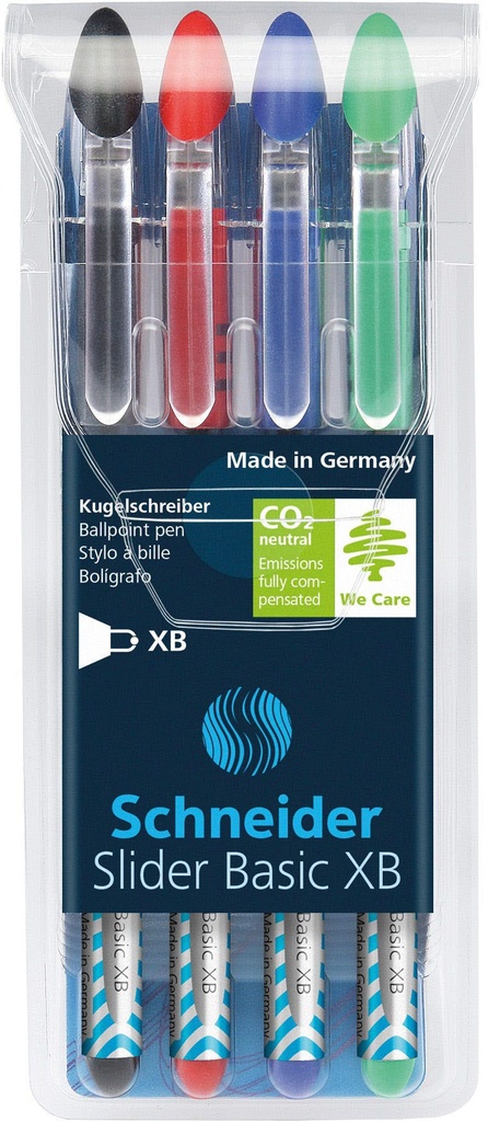 Ballpoint Pen Slider Basic XB Wallet 4 Pieces Schneider
