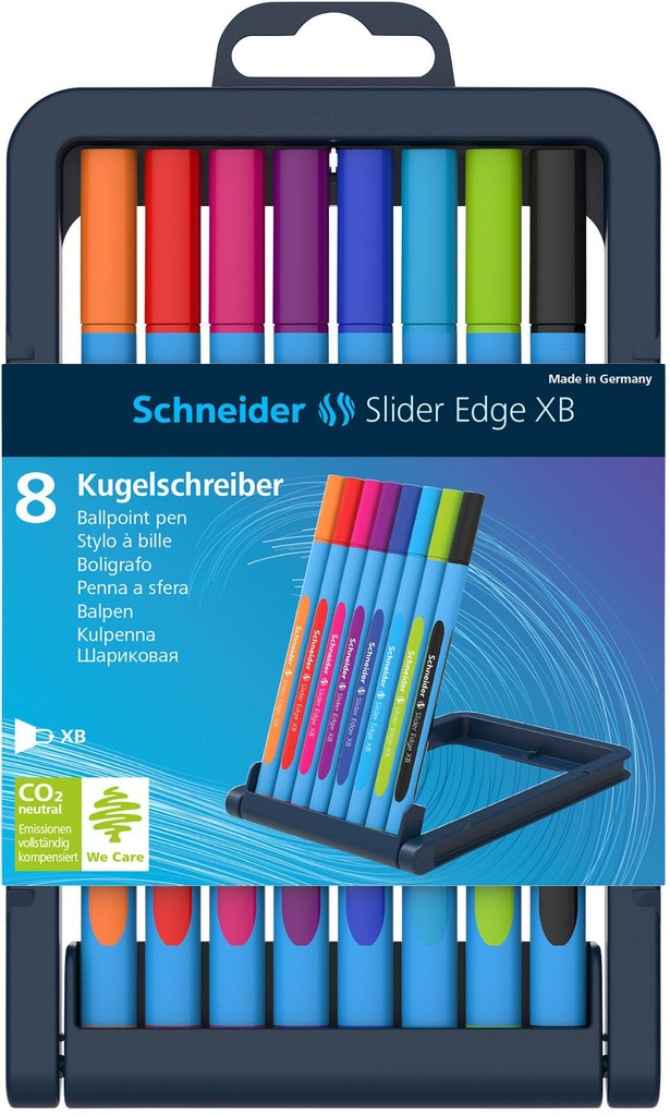 Ballpoint Pen Slider Edge XB Col. Box 8 Pieces Schneider
