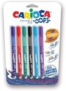 Pen Erasable Set Of 6 Pcs Assorted Color, Carioca Oops